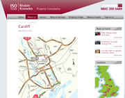 Bruton Knowles locator map in website