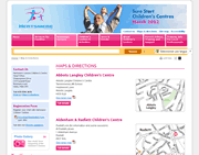 Hertsmere Children's Center locator map in website