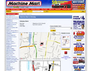 Machine Mart locator map in website