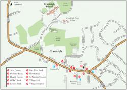 Cranleigh Village Map, Surrey