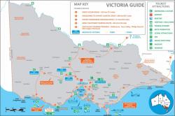 State of Victoria map for Tourist guide