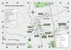 Thurlby Village Map, Lincolnshire